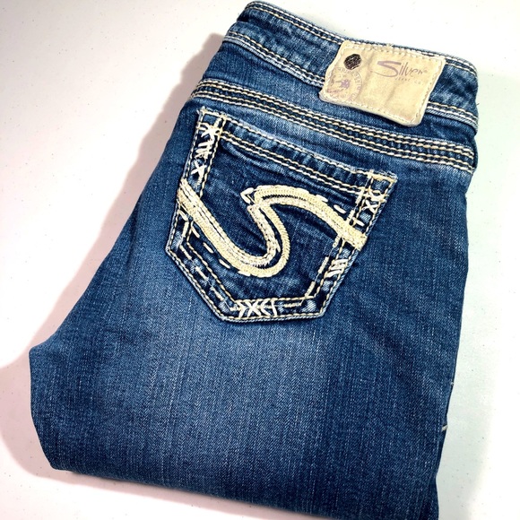 * VINTAGE SILVER TUESDAY BABY BOOT JEANS 29x31 99% COTTON !! 🦋